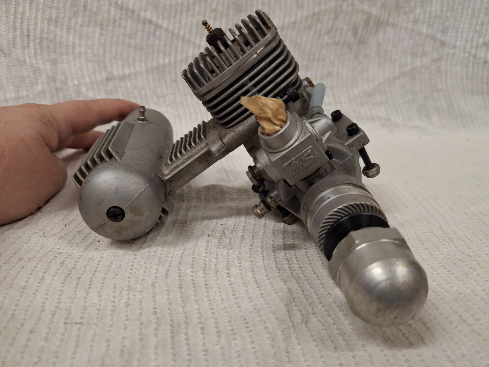 O.S. MAX 61 FX RC Airplane Nitro Motor / Engine w/ Muffler O.S. E-4010 Untested!