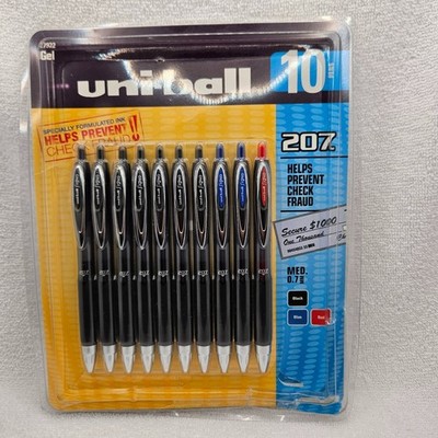 Uni-Ball Performance + Design 10 Assorted Gel Pens 207  Med 0.7MM Japan 2006