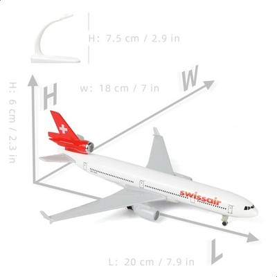 McDonnell Douglas MD-11 Swiss Air 1/300 Scale Diecast Model Plane
