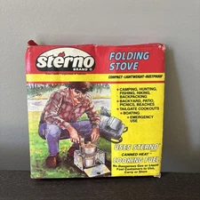 NEW Vintage Sterno Folding Stove Camping Hunting Backpacking Outdoor Cooking