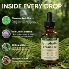 LYMPHORIA Lymphatic Drainage Drops Herbal Lymph Cleanse for Lymph Daily Wellness