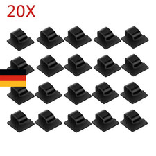 100x Kabelclip selbstklebend Kabelhalter Befestigungsclip schwarz weiß Halterung