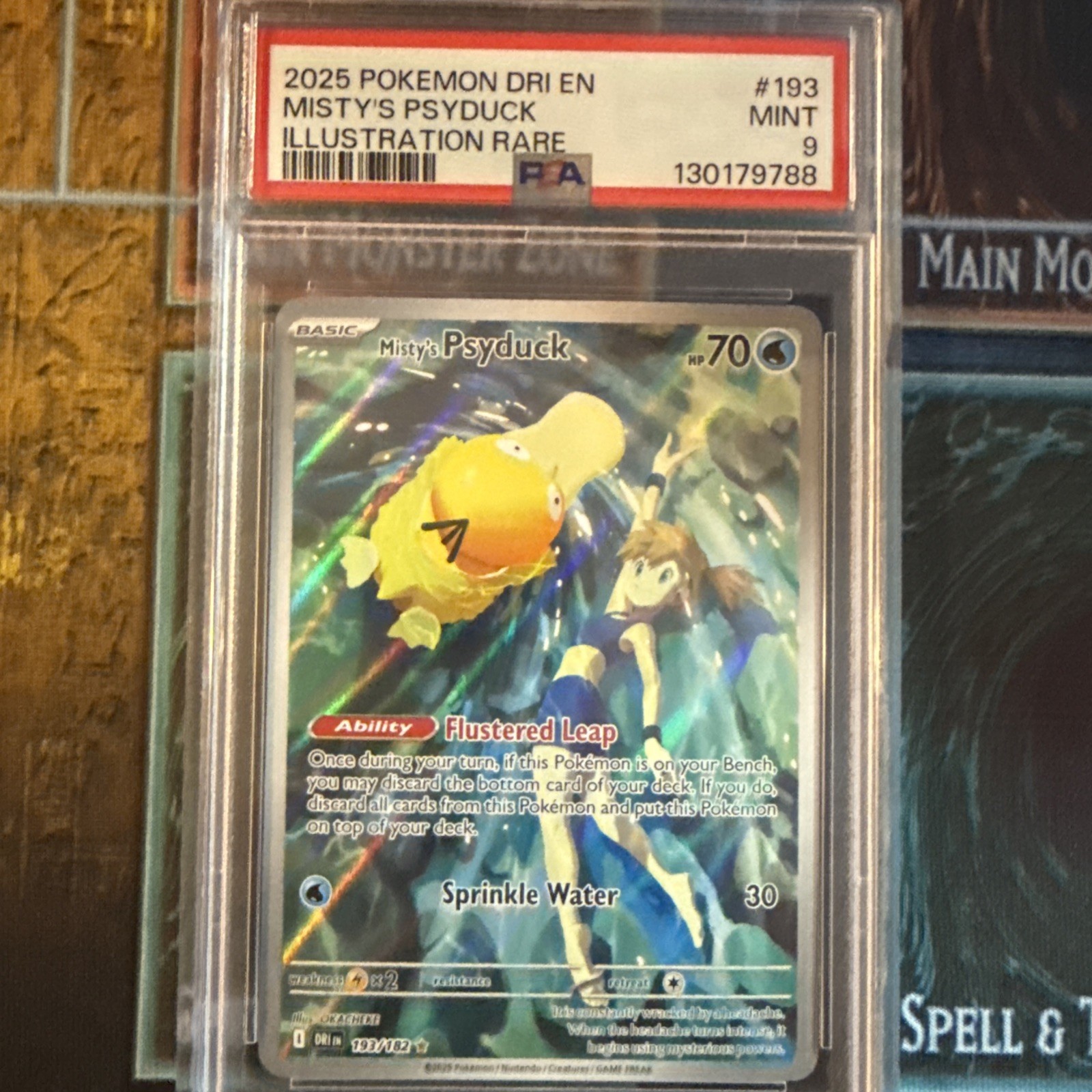 2025 POKEMON DRI EN-DESTINED RIVALS ILLUSTRATION RARE #193 MISTY'S PSYDUCK PSA 9