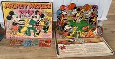 Vintage ColorForms Disney Mickey Mouse Birthday Party Pop-up Playset 4100 Rare