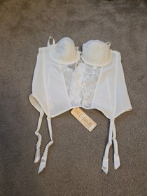 Brand New Lise Charmel Wedding Underwired Corset & Surpenders Ivory Size Uk 36B 