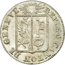 Coin, Swiss Cantons, Geneva, Sol, 1833, UNC, Billon, KM:120