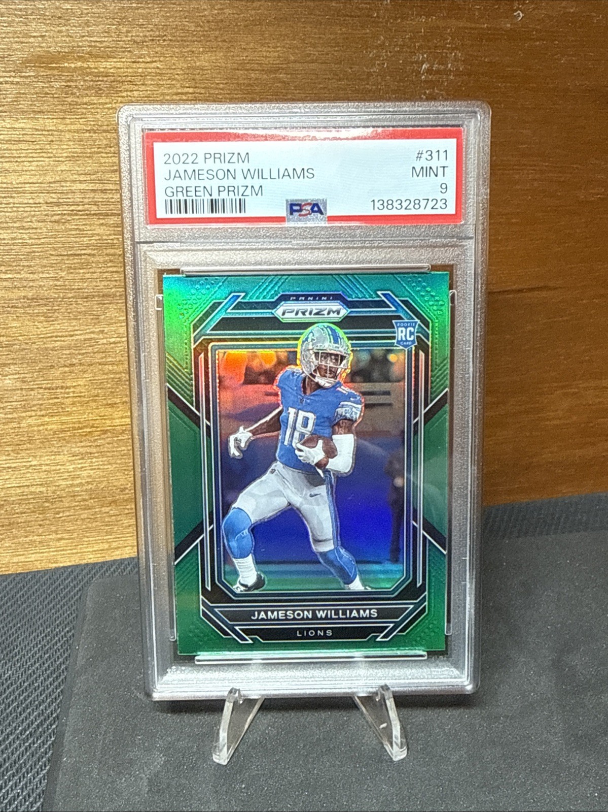2022 Panini Prizm - Rookies Jameson Williams #311 Green Prizm (RC)