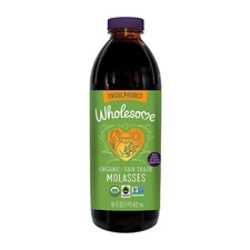 Wholesome Sweeteners 16-Ounces Organic Molasses, Fair Trade, Non GMO, Gluten Fre