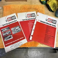 Champion 1967 1968 Spark Plug Catalogs Application And Wholesaler