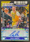 2024-25 Mosaic Luka Doncic Contenders Veteran Ticket Black Gold Choice Auto #1/8