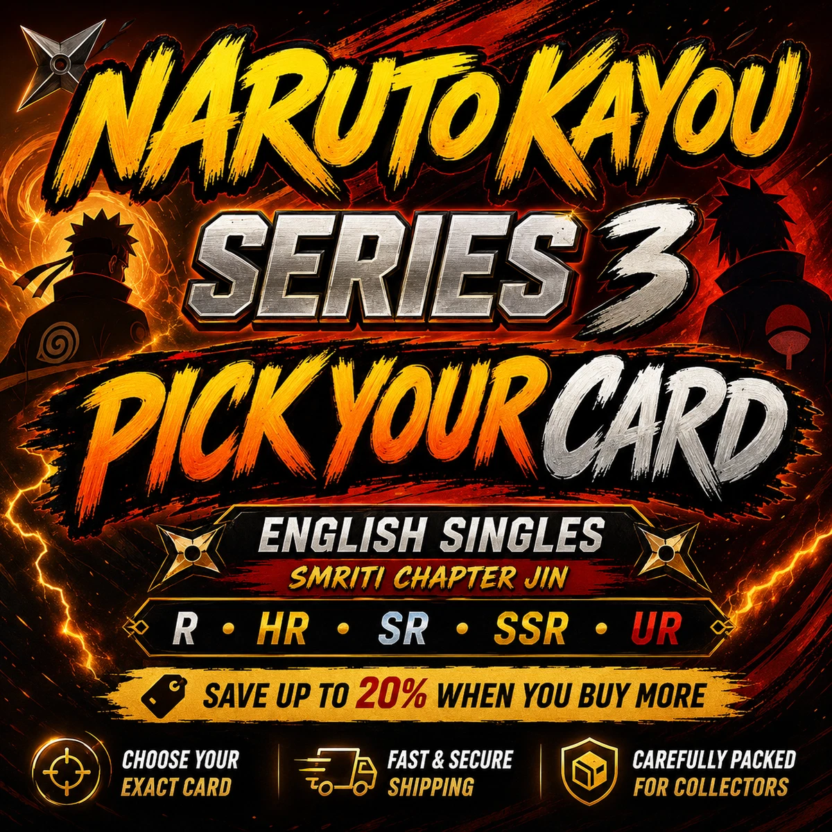 Naruto CCG Near Mint or Better Rare Individual Collectible Card