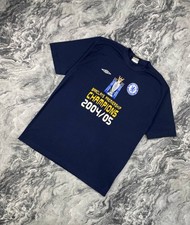 Vintage Umbro 2005 Chelsea Football Shirt Champion Soccer Jersey Men Size L Blue
