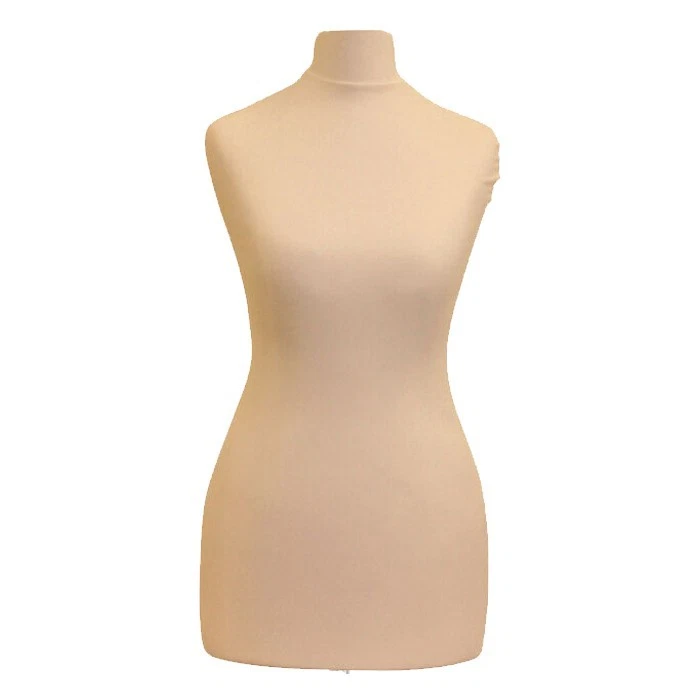Replacement Female Tailors Dummy Mannequin Body Bust & Cream Cover - Size 14-16