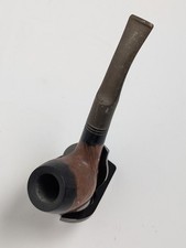 Vintage Italian Briar Tobacco Pipe | Bent Billiard | Silver Band | Italy