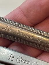 2 Vintage La Cross Div Nail Clip 24K Gold Plated Clippers 10-50 9-USA STAINLESS