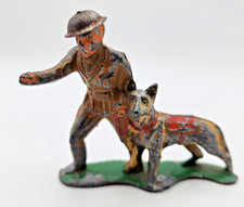 Barclay Manoil Toy Soldier Dispatcher German Shepard. Tim Helmet. b11