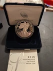 2019-W Proof $1 American Silver Eagle Box, OGP & COA, West Point 19EA