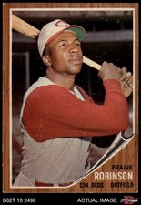 1962 Topps #350 Frank Robinson Reds HOF 5 - EX