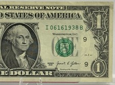 $1 Bill Fancy Serial Date Note Birthday Note June 16th! 06/16/1938! 🔥