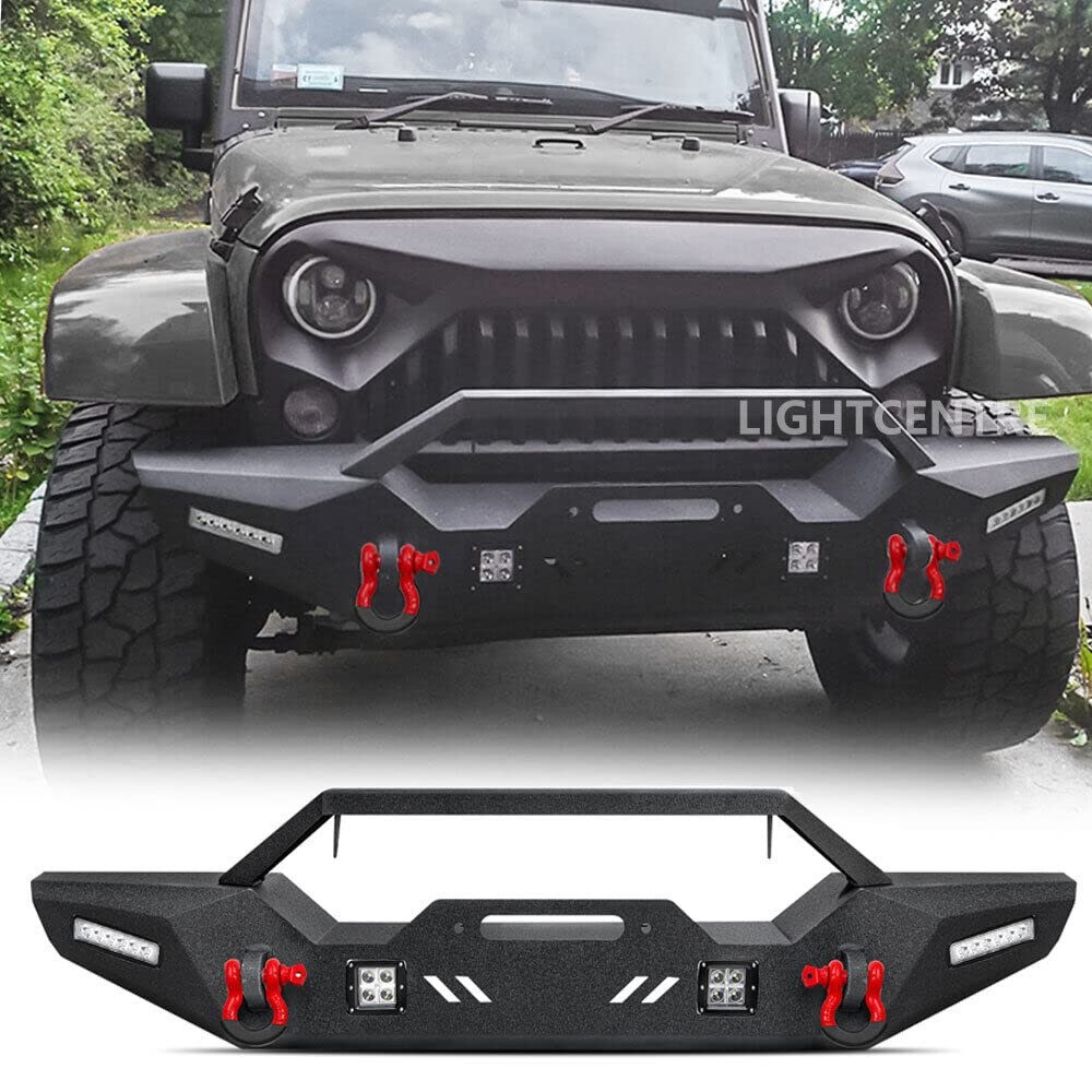 07-22 Wrangler/20-22 Gladiator JT Rock Crawler Bumper w/ Winch + LEDs + D-Rings