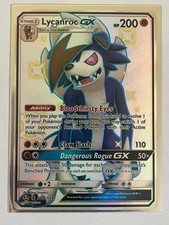 Lycanroc GX SV66/SV94 Hidden Fates: Shiny Vault Holo Pokemon NM