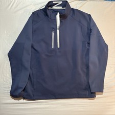 Zero Restriction Tour Series Golf Windbreaker Jacket Navy Blue Size L