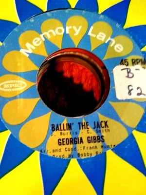 Georgia Gibbs, Ballin' The Jack / Kiss of Fire ~ Memory Lane 45 +sleeve