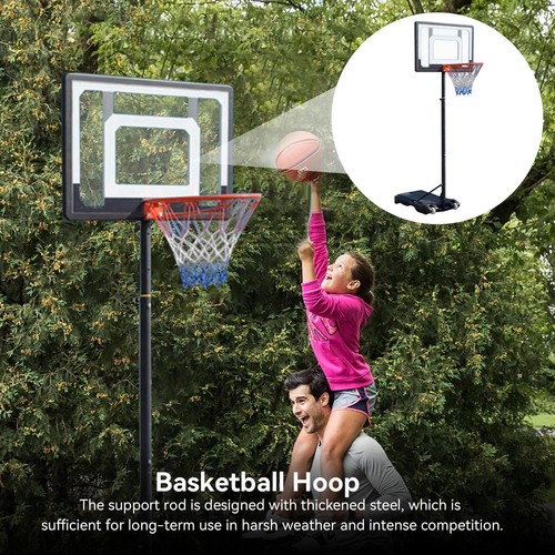 270cm Basketball Hoop Outdoor/Indoor,Basketball Goal System Teens/Adults New- - Picture 4 of 6
