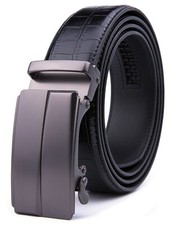 Men's Belt Leather Dress Ratchet Belts Trim to Fit , 1.37INCH Width