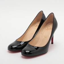 Christian Louboutin MISS GENA 85 Patent Leather Pumps Women Size 35 US 5 Black