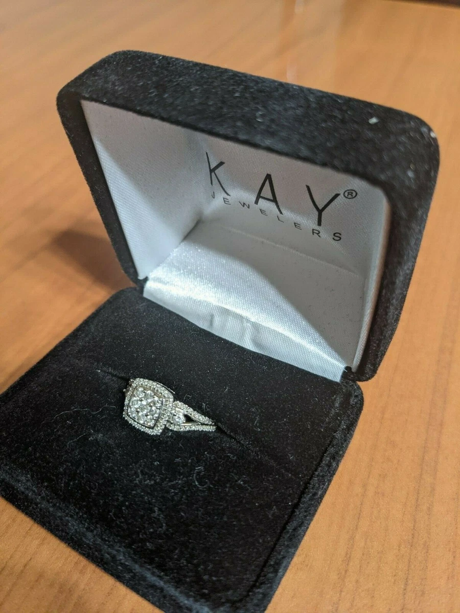 Kay Jewelers Diamond Engagement Ring .5 carat 10K white gold size