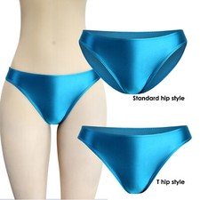 Women s Shiny Satin Briefs Low Waist Stretch Panties Soft Opaque Underwear