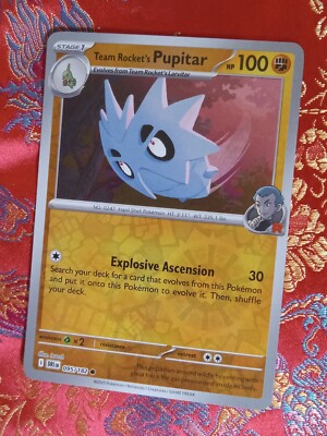 REVERSE Team Rocket's Pupitar 095/182 Scarlet & Violet Destined Rivals Pokemon