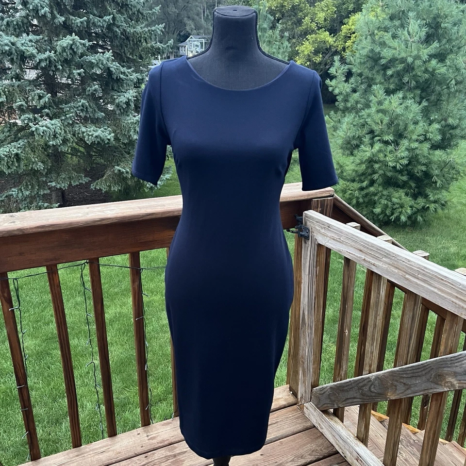 Bailey 44 'Claudia Dress' blue lined stretch cut out sz M $180 Bodycon Mob Wife - Image 2 of 4