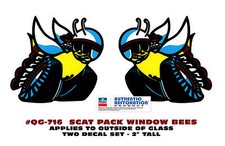 Ge-qg-716 1970 Dodge - Scat Pack Bee Decal - Outside Window Install - Licensed