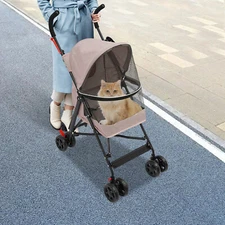 Foldable Lightweight Durable Pet Stroller For Small To Medium Pets Dogs And Cats