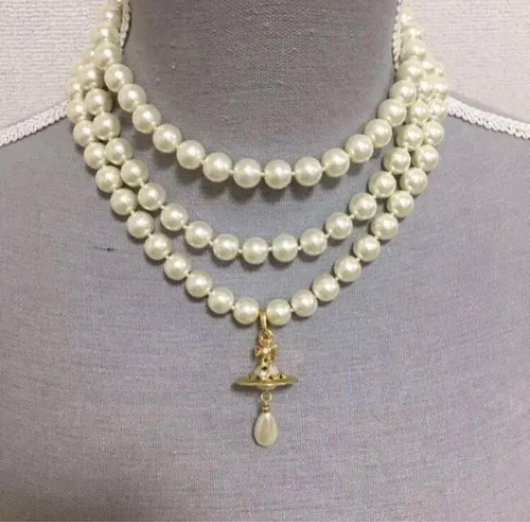 Three-Rope Pearl Necklace