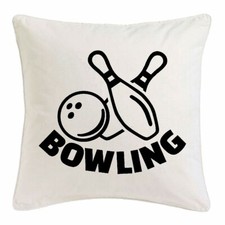 KISSENBEZUG 40X40cm BOWLING BOWLINGS KUGEL BOWLINGBAHN BOWLING CENTER BOWLINGS