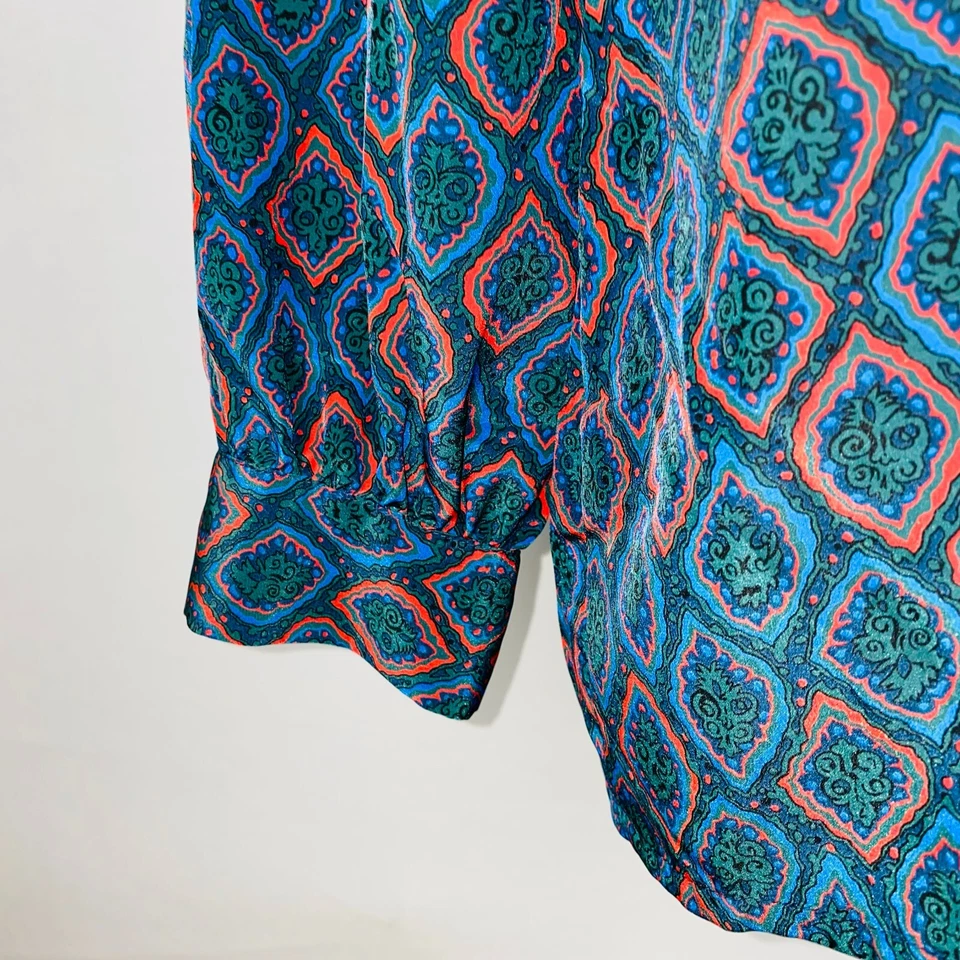 Pendleton Sophisticates Womens Plus Womans 18W Geometric Boho Print Top Vintage Foto 4 de 4