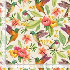 Humming Bird Floral Fabric By The Yard Flowers Cotton Timeless Treasures CD1915