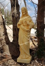 STATUA SCULTURA DEL SACRO CUORE DI GESù CRISTO PER ESTERNO DA GIARDINO ALT 80 CM