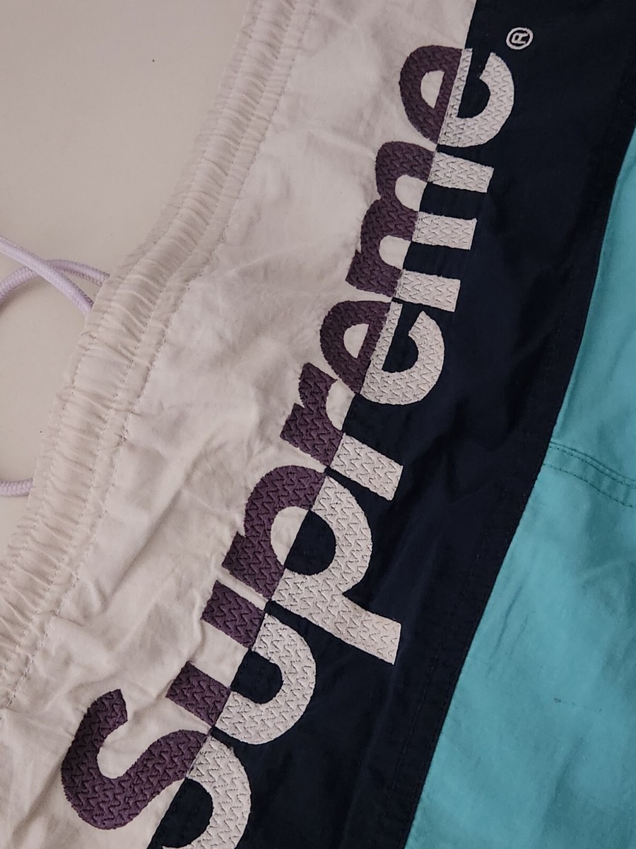 【希少】Supreme2017SS  SplitLogoWater Short Supreme-Split-Logo-Water-Short