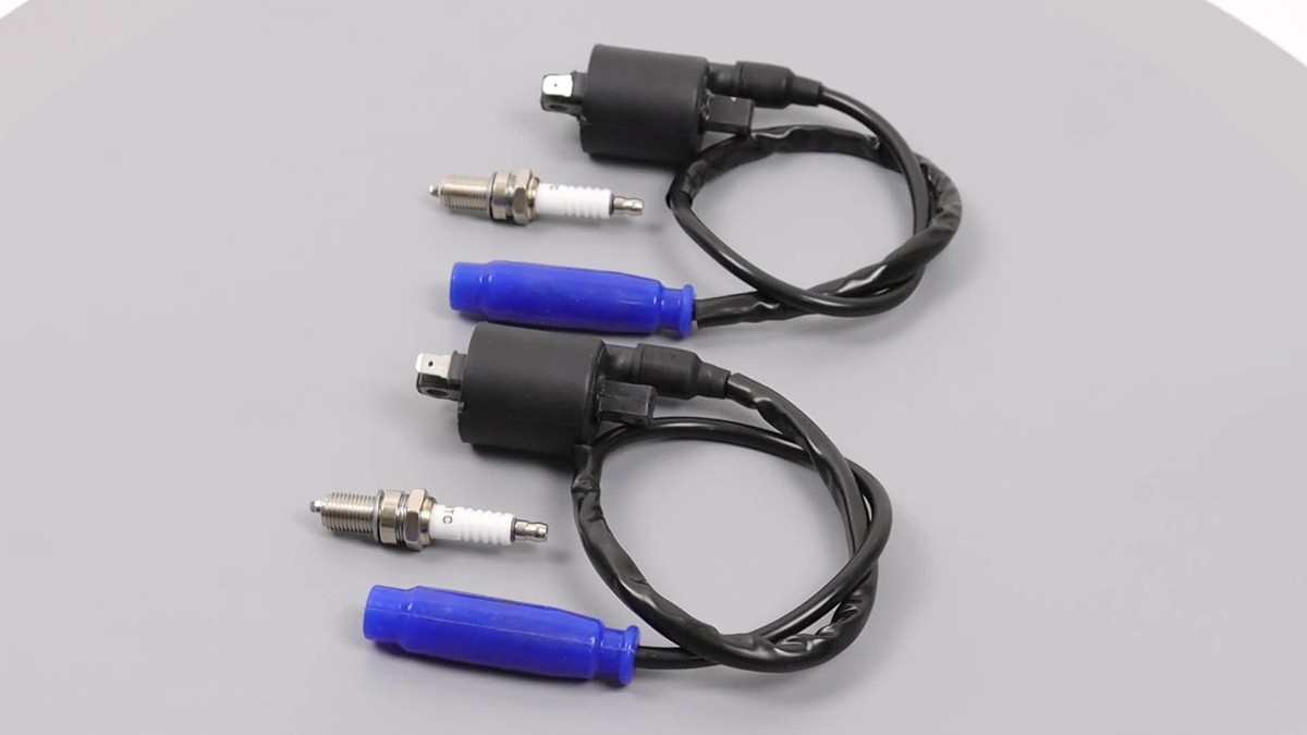 2X Ignition Coil Spark Plug & CAP For Kawasaki Brute Force