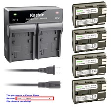 Kastar Battery Dual Fast Charger for Canon BP-511 CB-5L EOS 40D EOS 50D EOS D30