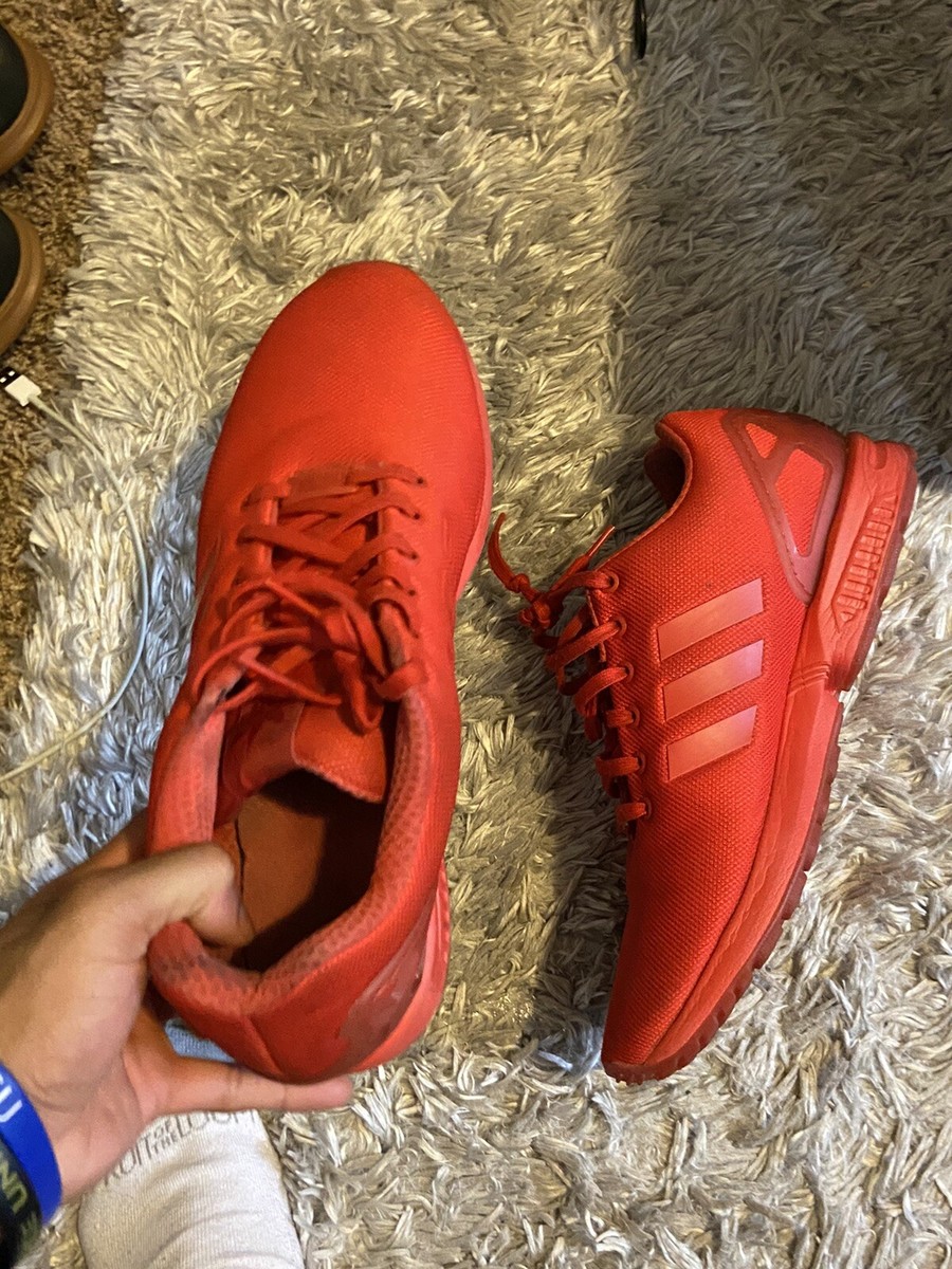 Size 11.5 - Adidas ZX Flux Triple Red for sale online | eBay