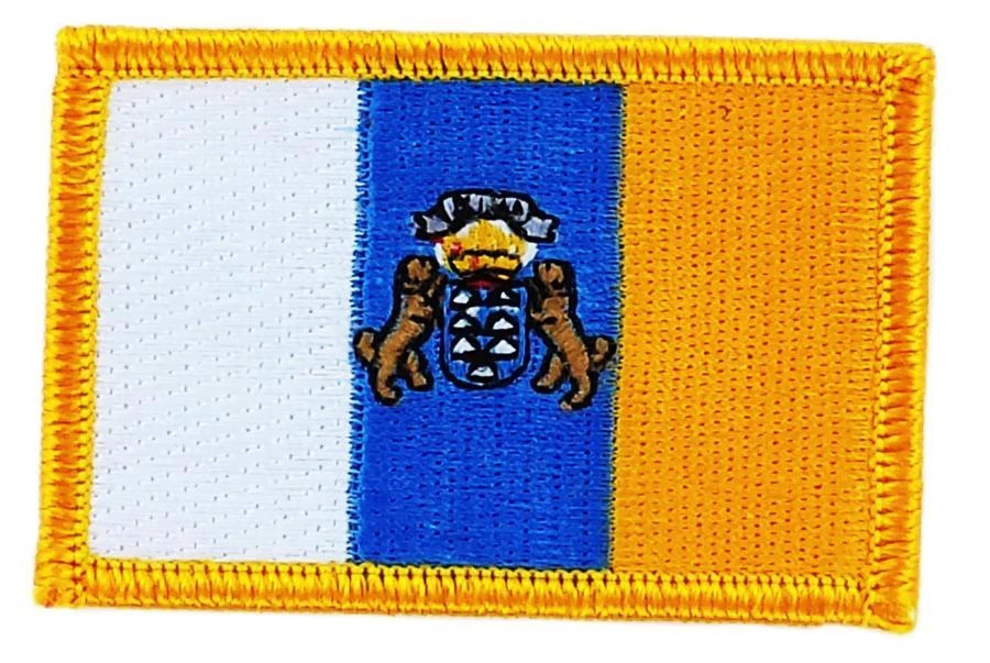 Patch écusson brodé Drapeau CANARIES CANARIAS Thermocollant
