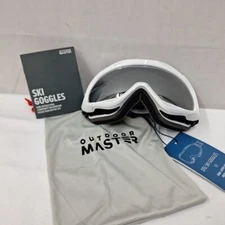 OutdoorMaster OTG Ski Goggles - Over Glasses Ski Goggles White W/ Gray Lens ~NEW