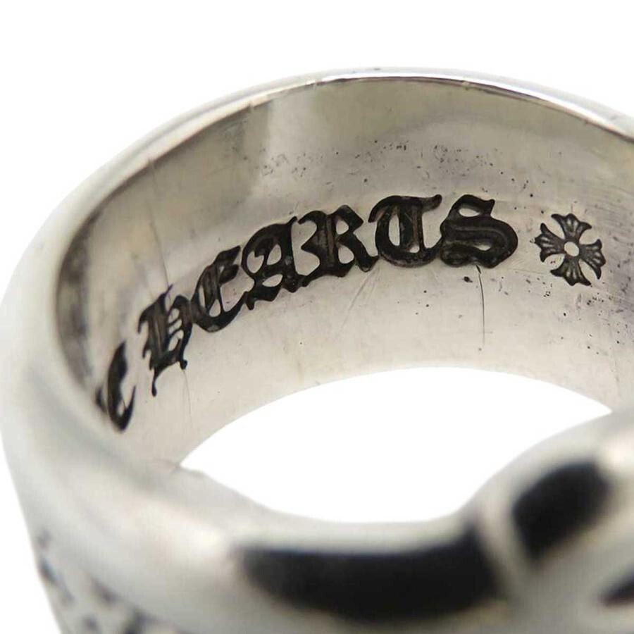 Chrome Hearts Small Scroll Label Ring No. 7 SV925 Unisex Chrome Hearts Small Scroll Label Ring No. 7 SV925 Unisex