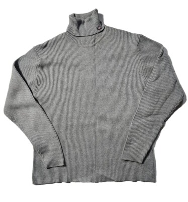 VTG Polo Jeans Co. Ralph Lauren Women's Grey Turtleneck Sweater