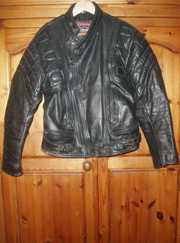 vintage leather motorcycle jacket size 
